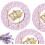 Ensemble de 6 sets de table ronds, 38 cm, en papier tissé bohème 7