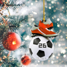 Akrylová futbalová ozdoba personalizovaná s menom 1 kus