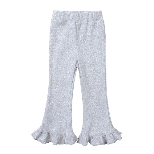 Baby Mädchen Schlaghose mit Rüschen, Baumwolle, grau, Größe 0-24M