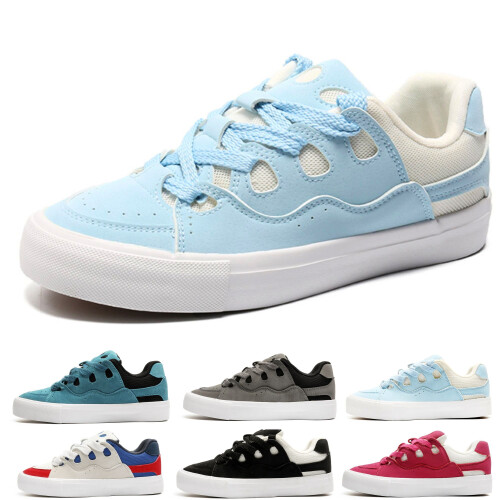 Retro platform sneakers voor dames met antislip vetersluiting