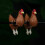 Hand Painted Chicken Earrings Hypoallergenic Resin Mini 5