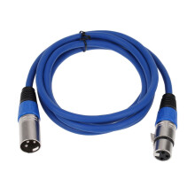 Mikrofonní kabel DMX512XLR modrý, 2 m