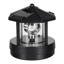 Farol solar LED preto à prova d'água para decoração externa