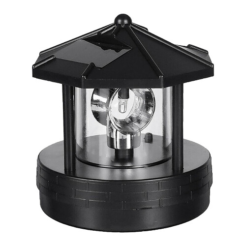 Farol solar LED preto à prova d'água para decoração externa