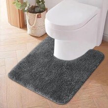 U-formet badeværelsestæppe skridsikkert mikrofiber 20x20 tommer