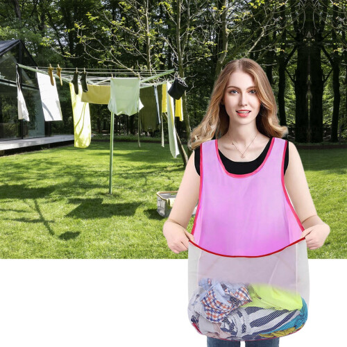 Clothes Drying Apron with Pouch and Large Pocket 1