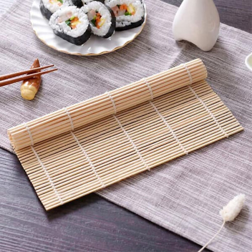 Sushi Maker Kit Bamboo Rolling Mat with Rice Paddle and 2