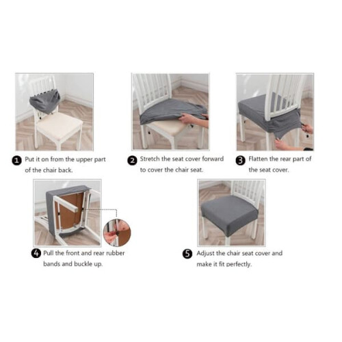Waterproof Dining Chair Covers Stretch Set of 4 2