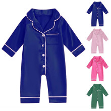 Combinaison enfant automne manches courtes couleur unie 1 pièce