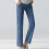Dame graviditetsjeans med elastisk slim fit over maven 1