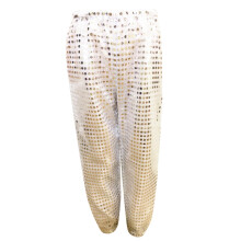 Pantalones de baile con lentejuelas para niñas, color plateado, talla 9-10 años.