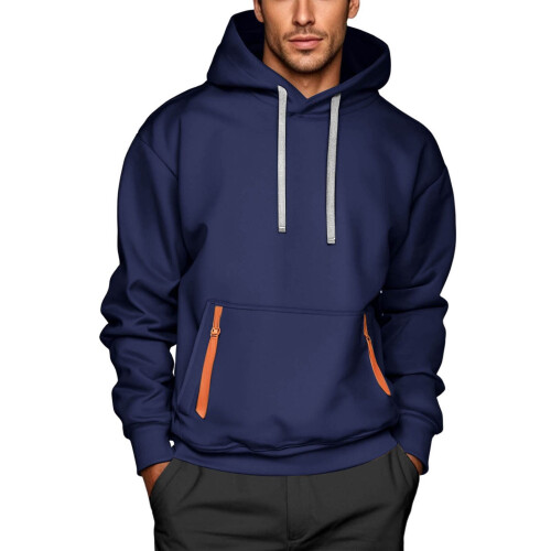 Herren-Hoodie-Sweatshirt, lässiger, leichter Pullover mit
