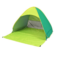 Tenda da spiaggia verde 150x165x110 cm ad apertura rapida automatica