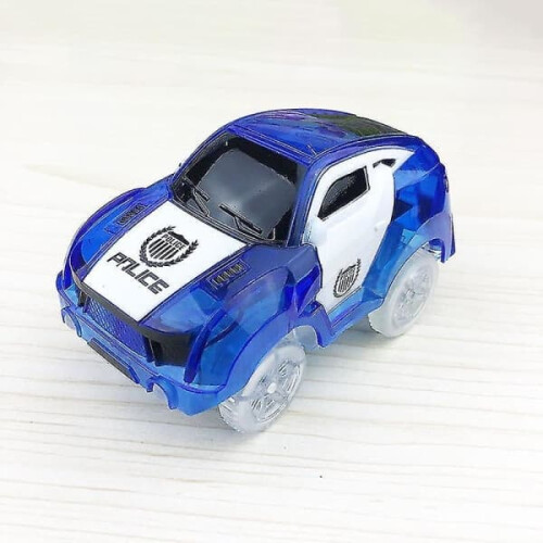 Glowing Track Car Toy Set with LED Lights 4pcs 1