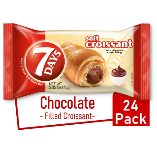 Pachet de 24 de croissante cu ciocolată moale pentru micul dejun