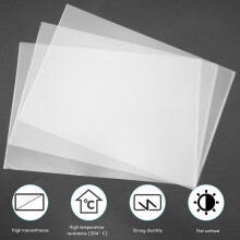 3Pcs FEP Release Film 200X140X0.15 mm for UV 3D Printers, LCD SLA Resin, with 1Pc Replacement Plastic Spatula