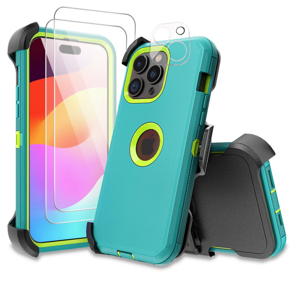 Tashhar Iphone 15 Case With Screen Protector And Belt Clip 9065194739878