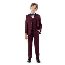 Set costum elegant pentru băieți, croială slim, 4 piese, 7-8 ani