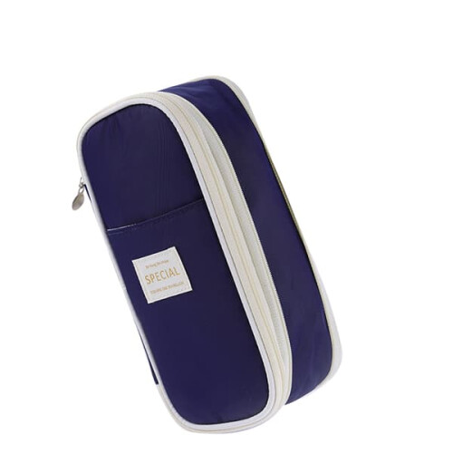 Two-layer telescopic pencil case dark blue 1