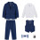 Ensemble de costume décontracté uni pour garçon, bleu, taille 12-13 ans 1