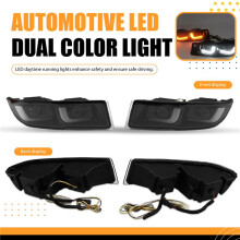 Car LED DRL Daytime Running Light Fog Lamp Turn Signal Light Daul Colour Light for Prado LC120 2003-2009