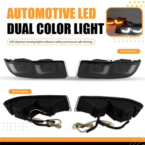 Auto-LED-Tagfahrlicht, Tagfahrlicht, Nebelscheinwerfer, Blinker, Doppelfarblicht für  Prado LC120 2003-2009