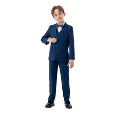 Set smoking bleumarin pentru băieți, croială slim, 4 piese, 4-5 ani