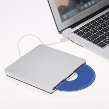Unidad de DVD-ROM USB 2.0 delgada y portátil para portátiles y PC.