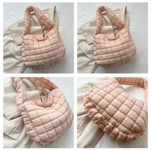 Gesteppte Tragetasche für Damen, leichte Puffertasche mit 1