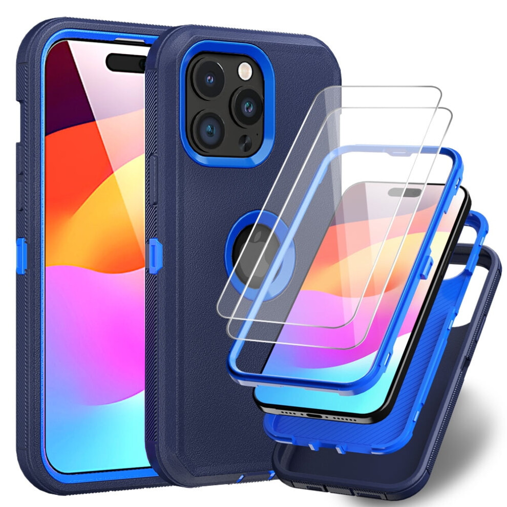 Xhy Iphone 15 Plus Case With Screen Protector 3-In-1 Rugged 9065194741970