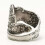 925 Sterling Silver Adjustable Layered Ring Spoon 2