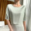 Dame silkebluse kortærmet krave elegant top XL 2
