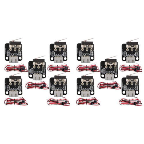 10Pcs 3Pin for End Stop Limit  with Cables,3D Printer Limit Switchs,Mechanical Endstop  Module for CR 10