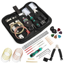 Guitar Tool Kit Set Multi-Functional Guitar Repair Toolbox Guitar Parts Replacement Toolbox Picks String Fixed Buckle