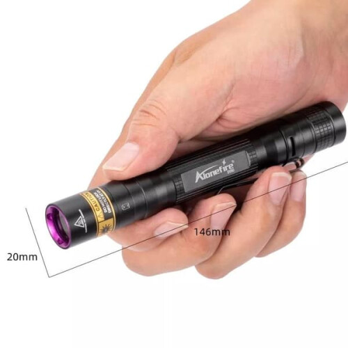 UV LED Flashlight 365nm 3W Black SV80 2