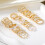 Gold Rings Set Smooth and Patterned 21 Pieces 6