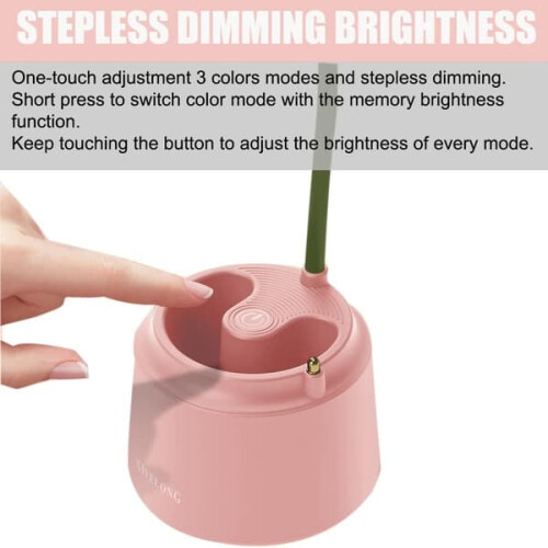 Children's LED Desk Lamp Pink USB Rechargeable Adjustable 1