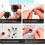 Snap Buttons for Sewing 12 Sets Metal Silver Black 19mm 3