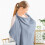 Muslin nursing cover breathable cotton light blue 2