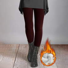 Leggings térmicos de terciopelo para mujer con forro polar (1 par)
