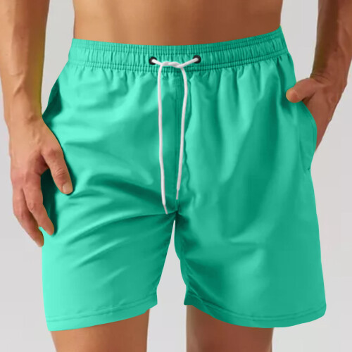 Herre hurtigttørrende sportsshorts, åndbare og knælange