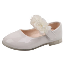 Sapatinhos de couro estilo princesa para dança infantil, tamanho 5.