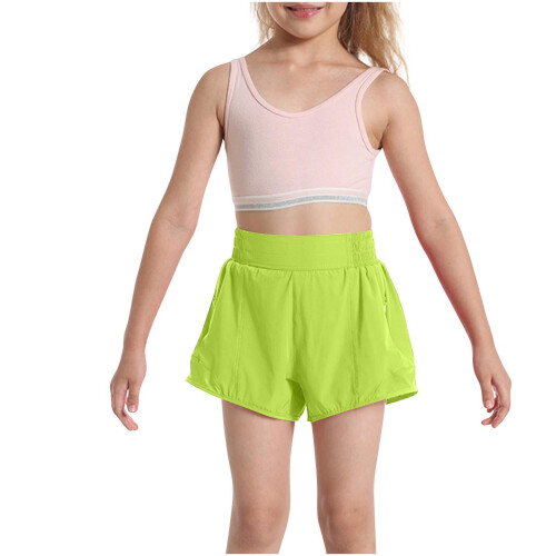 Mädchen-Sportboxershorts, grün, elastischer Bund, 1er-Pack