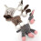 Durable Squeaky Donkey Dog Toy 3 Pack 3