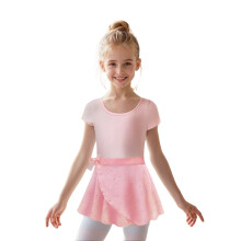 Girls' ballet leotard with removable ruffle sleeves and