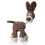 Donkey-shaped dog chew toy brown durable squeaky 5