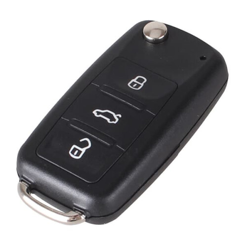 VW Volkswagen black 3-button folding key shell 2