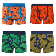 Cotton Boxer Briefs for Toddlers 4-Pack Size 1-10 Years