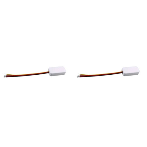 2X DC3-24V  Penetrable Microwave  Motion Sensor  - Auto Light /Off, 30s Delay, for Closet, White