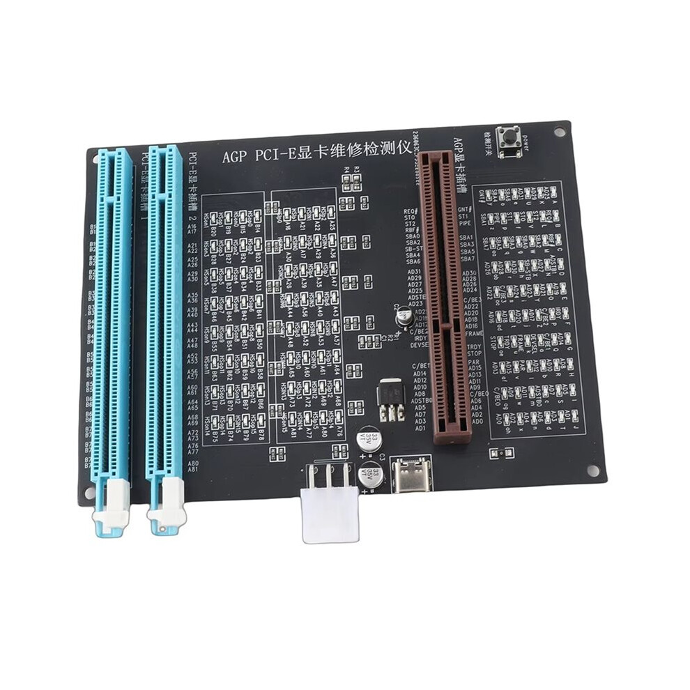 Photos - Wi-Fi Adapter Zandona New Desktop Card Tester with Light AGP PCI-E Dual Purpose Display Video Card Tester